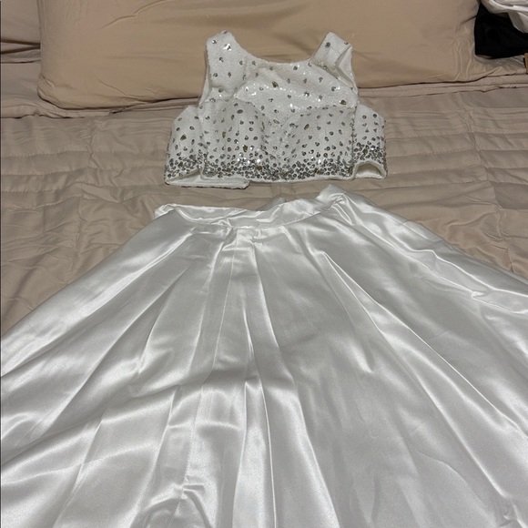 JJs House Dresses & Skirts - JJs House Shimmering White Satin Skirt